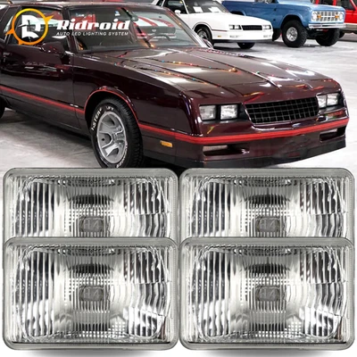 4x 4x6" inch LED Headlights Original Replace For Chevrolet Monte Carlo 1980-1988 - Image 1 of 4