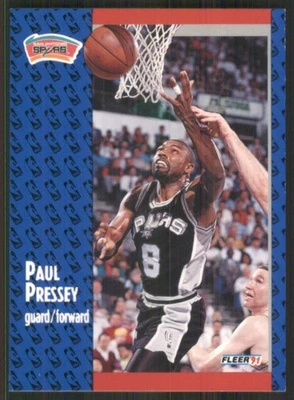 1991-92 Fleer #186 Paul Pressey San Antonio Spurs 45673 - Image 1 of 2