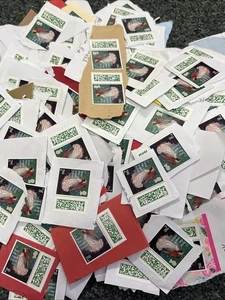 100 X 2023 Royal Mail 2nd Class Xmas Unfranked Barcoded Stamps -FV £87 - Picture 1 of 1