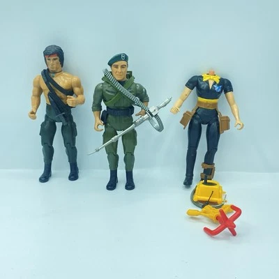 Figura de acción de colección 1986 Coleco Rambo "Fuerza de la Libertad" Rambo Trautman Kat  Foto 1 de 4