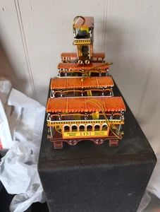 Vintage 5 Piece ALL Trolly Car Christmas Tree Ornament Lot Metal Classic  Rare - Picture 1 of 15