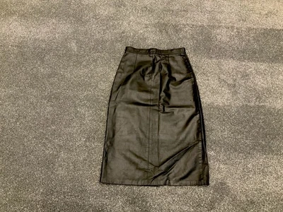 Vintage Real Leather Skirt High-Waisted /Back Slit/ size 8, Great Condition - Image 1 of 4