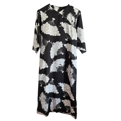 TORI RICHARD Liberty House 70s Vintage Woman's Kimono Style Japanese Print Dress - Image 1 of 4