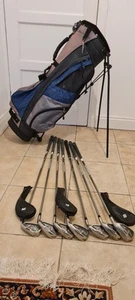 Wilson D350 Eisen / 5-PW+SW / R Flex UST Mamiya Elements 59 Schaft, mit Golftasche. - Bild 1 von 15
