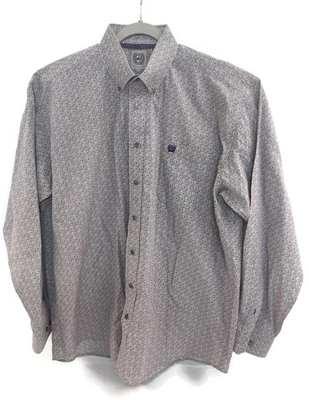 Camisa Cinch Para Hombres Grande Gris Cachemira Manga Larga Con Botones Western Púrpura Rodeo Foto 1 de 4
