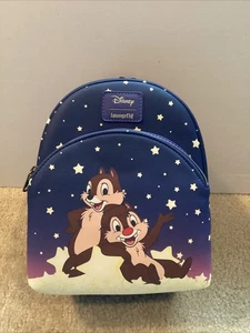 MINI MOCHILA LOUNGEFLY DISNEY CHIP & DALE IN THE STARS ~ CON ETIQUETAS~ TOTALMENTE NUEVA - Imagen 1 de 6