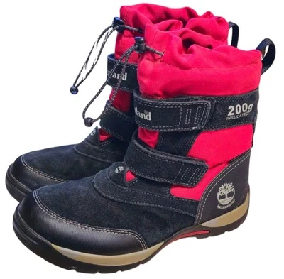 RARO - Timberland Mallard Rojo y Negro Snow Squall Niños Botas 2292R - Talla 3.5 Foto 1 de 4