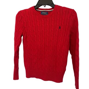 RALPH LAUREN Kids Cable Knit Sweater 100% Cotton Size M ( 10-12 ) - Picture 1 of 6