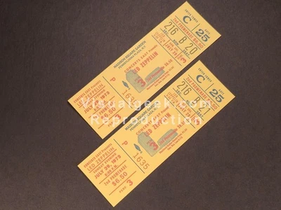 Set of Led Zeppelin Madison Square Garden Concert Tickets July 29 1973 REPRINTS - Image 1 of 4