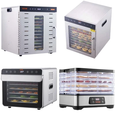 5/6/10/12 Bandejas Deshidratadora de Alimentos Máquina Fruta Secado Cecina Tiempo Ajustable Foto 1 de 2