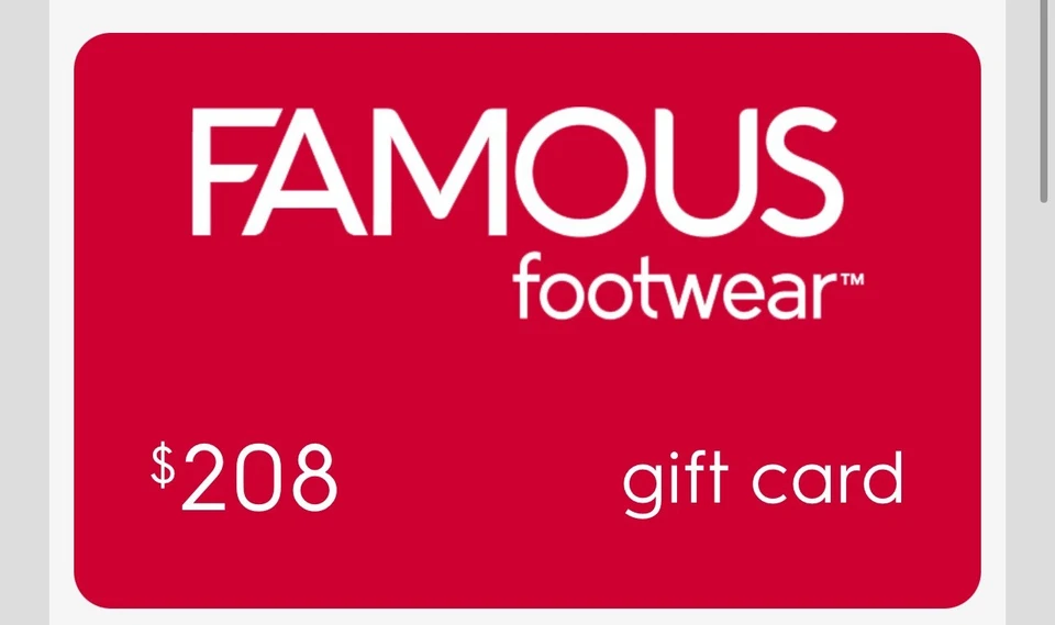 Famous Footwear Gift card $208 - Image 1 of 1