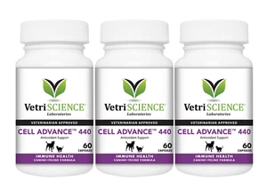 VetriScience Cell Advance 440 Immune Health Formula for Dogs & Cats 60 Set of 3 - Picture 1 of 4