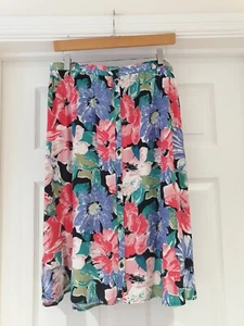 ATMOSPHERE Summer Skirt Multicolour Vintage Look Midi Knee Length UK Size 14 - Picture 1 of 6