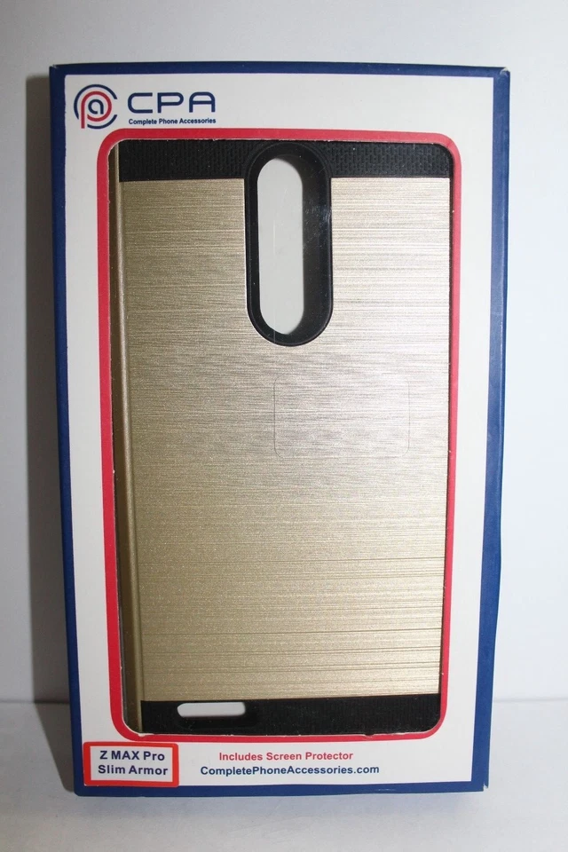Cubierta para teléfono celular CPA ZTE Z MAX Pro dorada y negra Foto 1 de 1