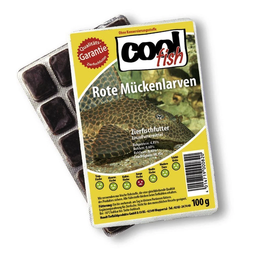 Cool Fish 3kg Rote Mückenlarve - Blister 30 x 100g (20,33 EUR/kg) - Bild 1 von 1