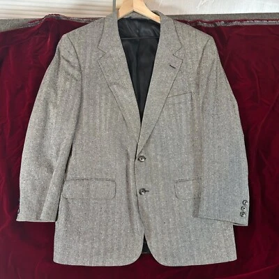 Blazer Abrigo Deportivo Vintage Burberrys Espiga 100% Seda Hecho en Unión EE. UU. 44R Foto 1 de 4