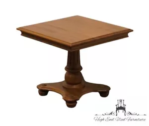 ETHAN ALLEN Classic Manor Collection Solid Maple 20" Square Accent Bunching E... - Picture 1 of 9