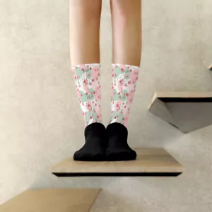 Calcetines ""Flores y corazones"" calcetines acolchados - Imagen 1 de 7