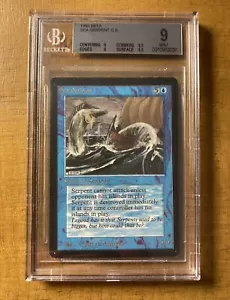 MTG✨SEA SERPENT✨BETA Ltd Edition BGS 9 MINT Common CREATURE 1993 J. Menges Art - Picture 1 of 2