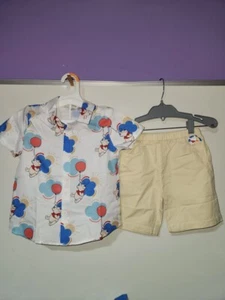 Toddler Boy 5-6 Disney Pooh Shirt Shorts Summer Set ~ Adorable! - Picture 1 of 5