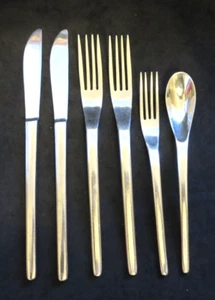 Oneida stainless flatware Edisto 6 pieces modern style - Picture 1 of 2