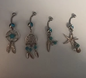 BodyJ4You Belly Button Rings 4pcs - Picture 1 of 6