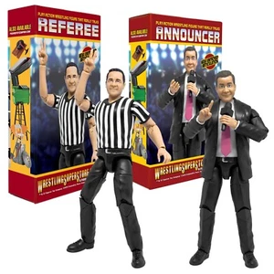 ULTIMATE Talking Wrestling Referee & Ring Announcer Figures for WWE AEW Figures - Picture 1 of 11