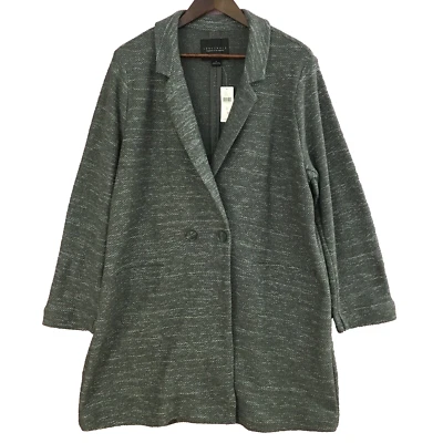 Chaqueta Blazer Abrigo Carleton XL Gris Chaqueta Longline Sanctuary Anthropologie Para Mujer Foto 1 de 4