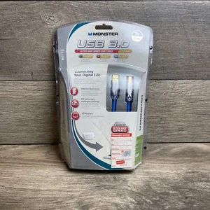 Monster Digital Life USB 3.0 4.8 Gbps 7ft Gold Plated Ultra High Speed USB Cable - Picture 1 of 5