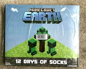 MINECRAFT 12 Days of Socks, KIDS Socks, SIZE 10-4 , Birthday Advent Calendar - Picture 1 of 3