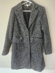 DKNY Peacoat Kids Size 12 Tweed Wool Blend Single-Breasted Winter - Picture 1 of 4