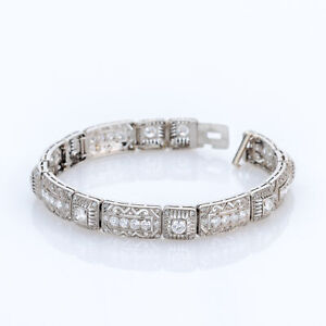Art Deco bracelet (platinum) with diamonds