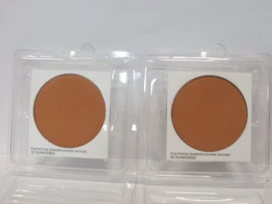 CLINIQUE TRUE BRONZE PRESSED POWDER BRONZER #02 SUNKISSED REFILL (2 PC LOT) - Picture 1 of 3