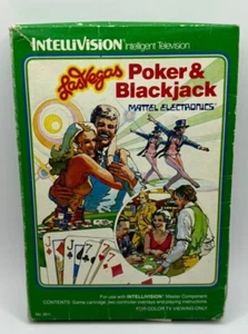 Poker And Blackjack Intellivision Mattel Electronics Retro Game Used Vintage Ita - Picture 1 of 4