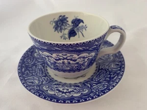 SPODE Blue Room Collection Floral Cup & Saucer - Georgian 1830 Series NEW - Picture 1 of 12