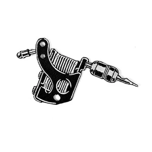 Tattoo Machine Patch - Tactical Morale Patch, Hook and Loop Patch or Iron On - Picture 1 of 4