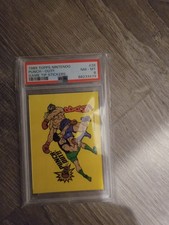 1989 Topps Nintendo Game Tip Stickers #30 POW! "Punch-Out!!" PSA 8