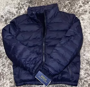 Polo Ralph Lauren Coat Boys S(7)Blue Down Puffer Sherpa Reversible Jacket Winter - Picture 1 of 15