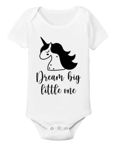 Dream Big Cute Baby One-Piece Romper Outfit / Babies Toddler Fashion Clothes - Picture 1 of 13