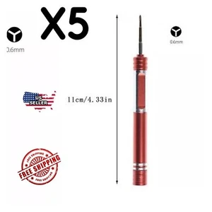 Lot of 5 0.6Y Tri Wing Point Screwdriver Y Tip for iPhone 7 8 X Plus Apple Watch - Picture 1 of 4