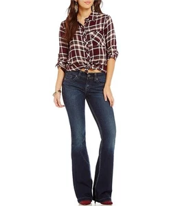 Denim Waist 22" Silver Jeans Co. Suki Mid-Rise Flare Jeans - Picture 1 of 5