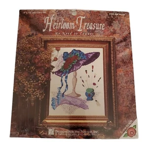 Kit de punto de cruz Heirloom Treasure 5264 sombrero soporte gráfico de color ~ ¡No hay necesidad de contar! - Imagen 1 de 3