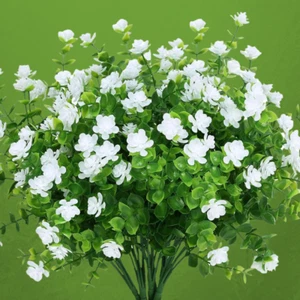 4 Pack Artificial Flowers Fake Outdoor UV Resistant Faux Plants Greenery Shrubs - Picture 1 of 10