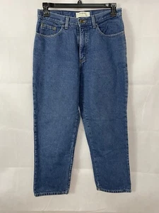Vintage L.L. Bean Flannel Lined Mom Jeans High Waist Double L Relaxed Size 12 E3 - Picture 1 of 14