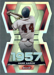 2022 Topps Mejor Hank Aaron Años de Carrera Troquelado Refractor 1957 Braves SP - Imagen 1 de 2