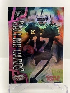 2023 zertifizierte Davante Adams Visitenkarten Holo/199 RAIDERS #CALL-14 - Bild 1 von 2