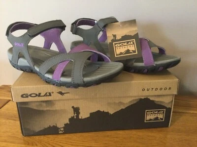 GOLA Womens “CEDAR” Hiking Sandals, Grey/Purple, Size 5 - BRAND NEW