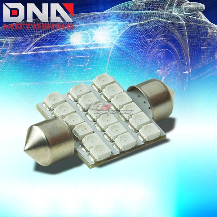 18 SMD 18SMD 36MM ÁMBAR 3528 5050 LED INTERIOR DOMO/MAPA COCHE BOMBILLA LÁMPARA Foto 1 de 1