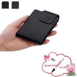 Men's Slim Wallet Wallet Credit Card ID Card Holder Leather Wallet - Picture 1 of 17