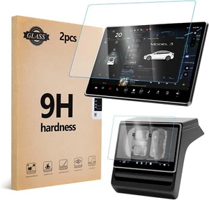 2PCS Tempered Glass Screen Protector for Tesla Model 3 2025-2024 Accessories US - Picture 1 of 9